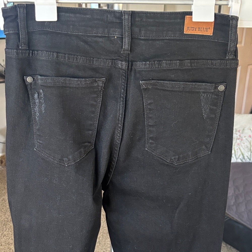 Judy Blue Ripped Black Jeans for Women SZ 9/29 - Picture 7 of 8